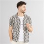 Onfire Mens Crochet Shirt Black/White