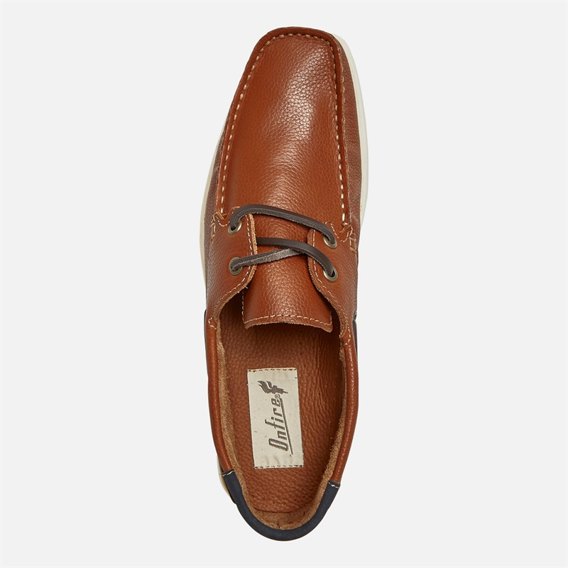 Onfire Mens Ballast Boat Shoes Tan/Navy