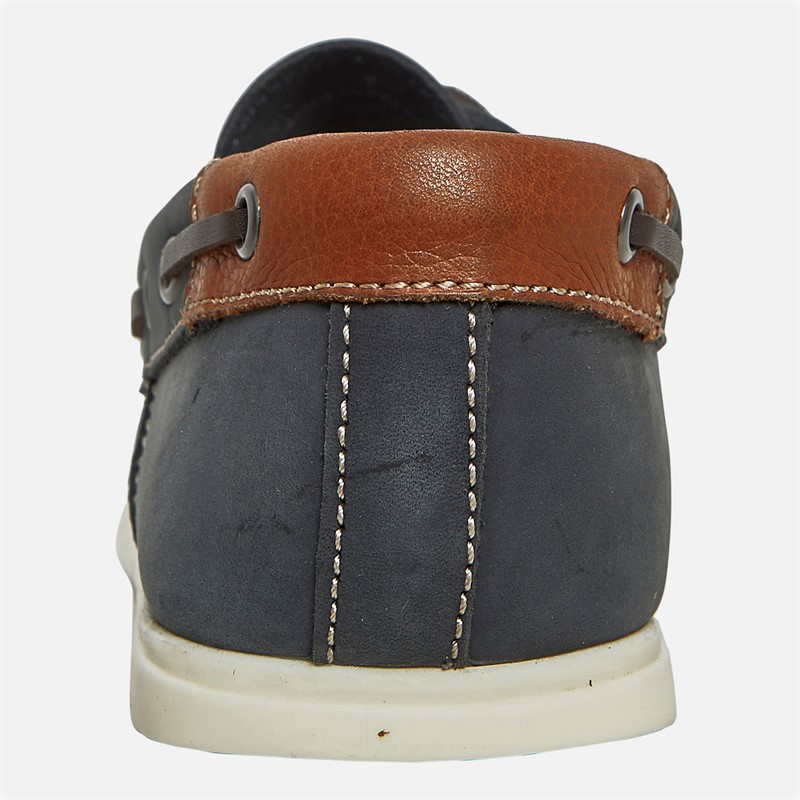 Onfire Mens Ballast Boat Shoes Navy/Tan