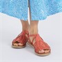 Onfire Womens Violet Woven Sandals Coral