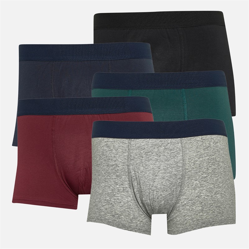 Onfire Mens Five Pack Boxer Shorts Multi Navy