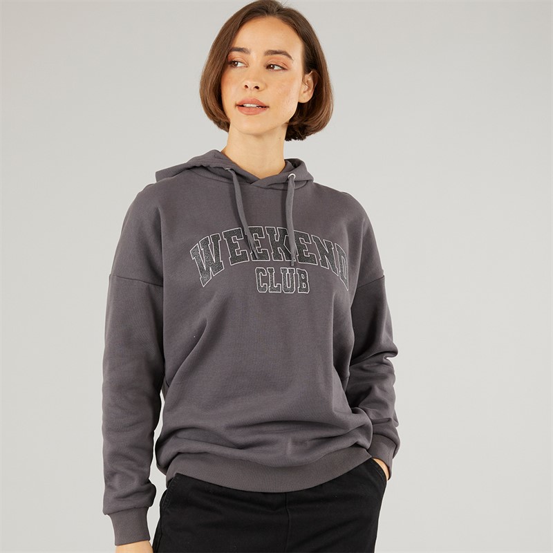 Onfire Womens Weekend Hoodie Charcoal