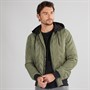 Onfire Mens Hooded Bomber Jacket Khaki