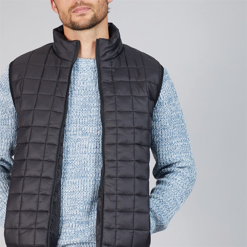 Onfire Mens Quilted Gilet Black