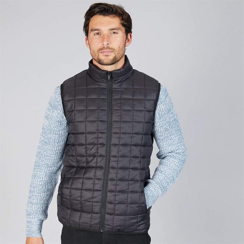 Onfire Mens Quilted Gilet Black