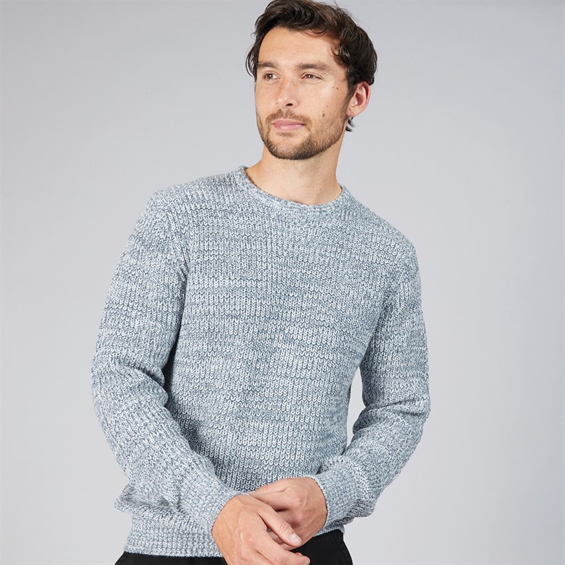 Onfire Mens Crew Neck Sweater Blue Twist