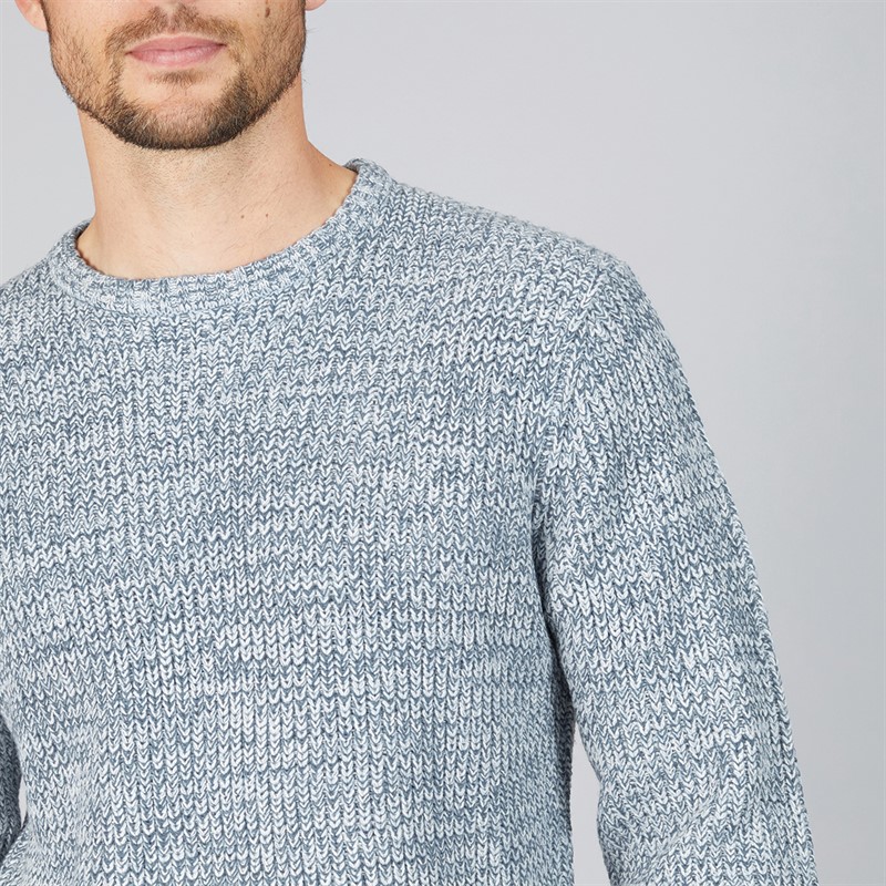 Onfire Mens Crew Neck Sweater Blue Twist