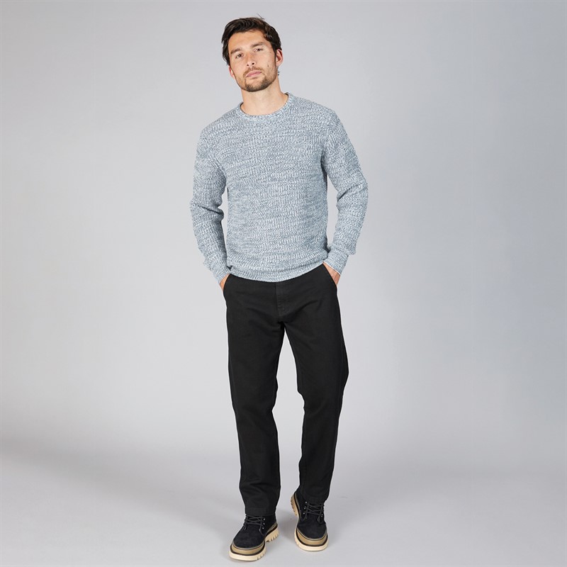 Onfire Mens Crew Neck Sweater Blue Twist