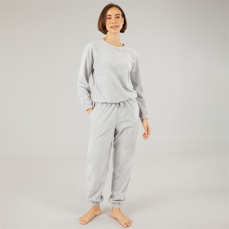Onfire Womens Microfleece Lounge Set Grey