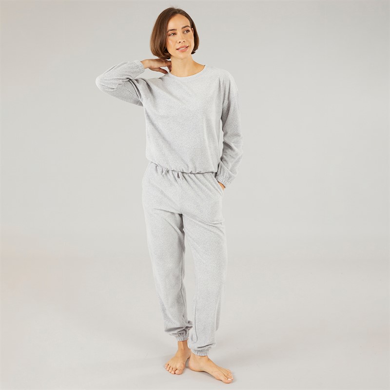 Onfire Womens Microfleece Lounge Set Grey
