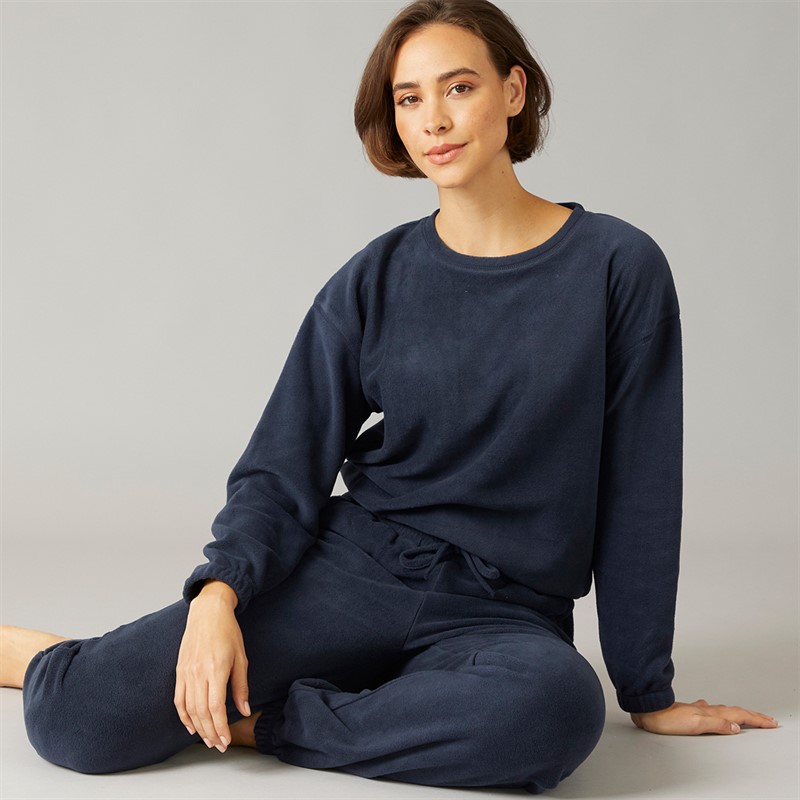 Onfire Womens Microfleece Lounge Set Navy