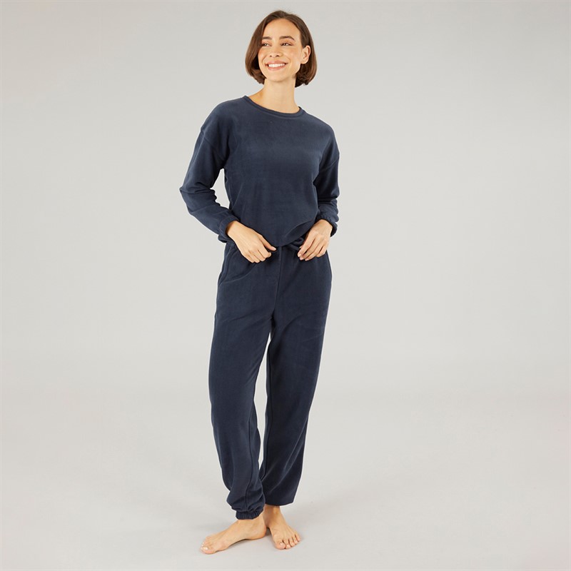 Onfire Womens Microfleece Lounge Set Navy