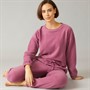 Onfire Womens Microfleece Lounge Set Plum