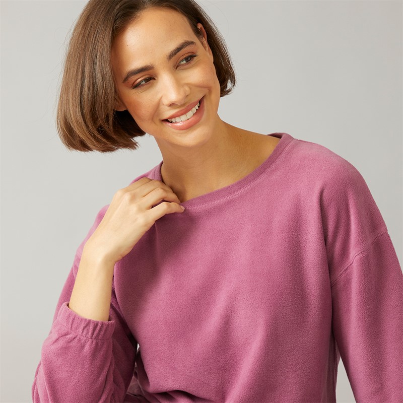 Onfire Womens Microfleece Lounge Set Plum