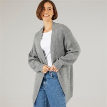 Onfire Womens Fisherman Cardigan Charcoal Marl