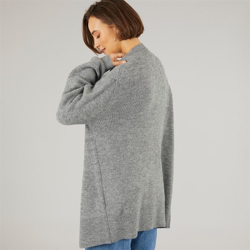 Onfire Womens Fisherman Cardigan Charcoal Marl