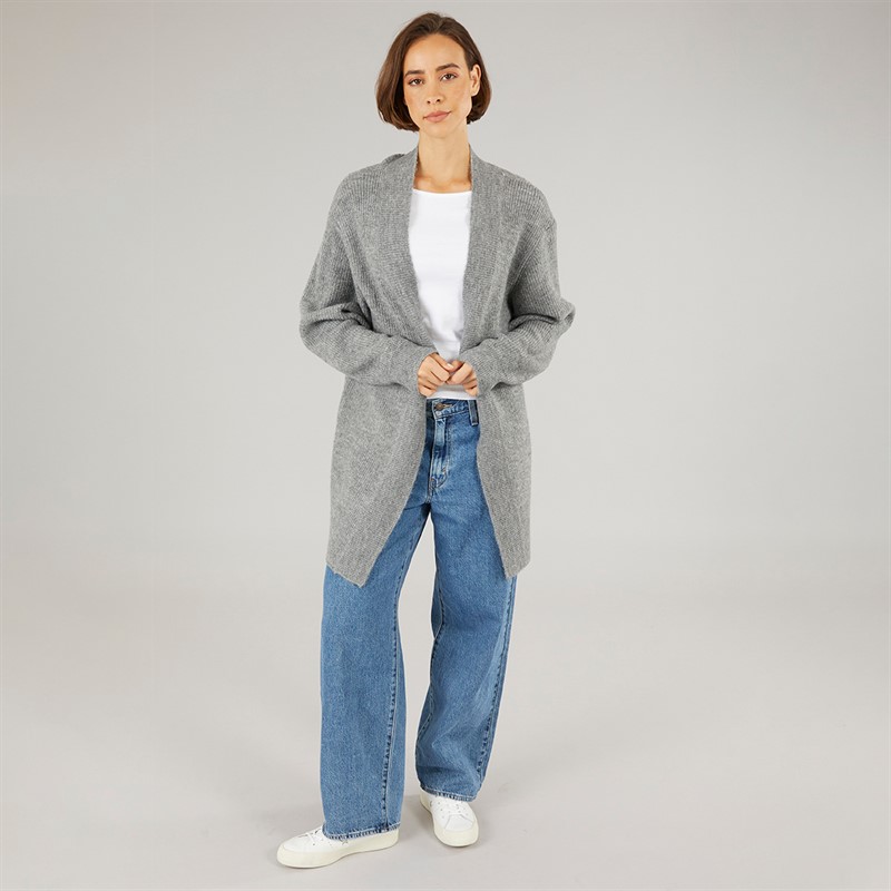 Onfire Womens Fisherman Cardigan Charcoal Marl