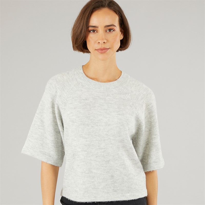 Onfire Womens Short Sleeved Raglan Jumper Charcoal Marl