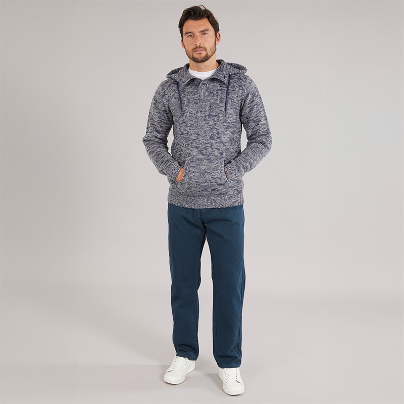 Onfire Mens Straight Fit 100% Cotton Chino Trousers Dark Blue