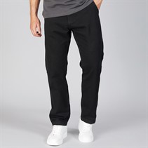 Onfire Mens Straight Fit 100% Cotton Chino Trousers Black