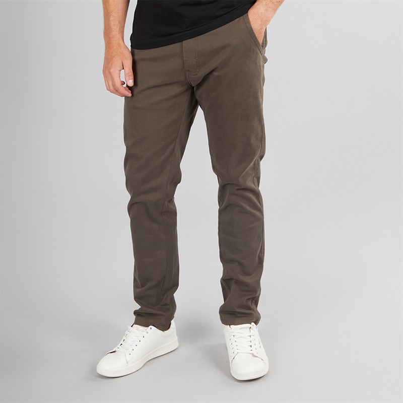 Onfire Mens Slim Fit Chino Trousers Charcoal