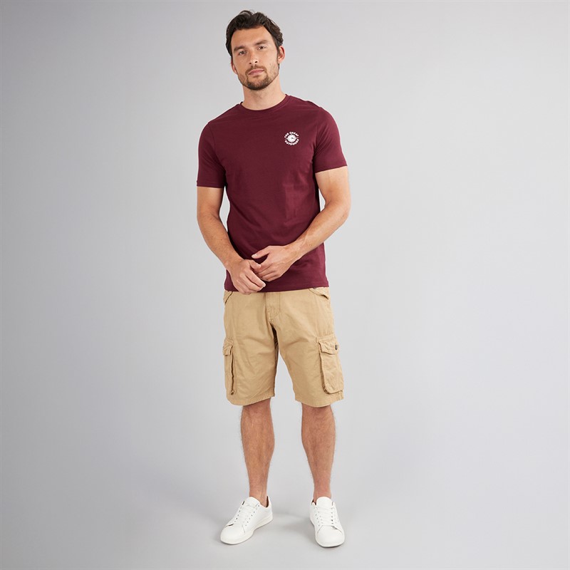 Onfire Mens Outdoors T-Shirt Tawny Port