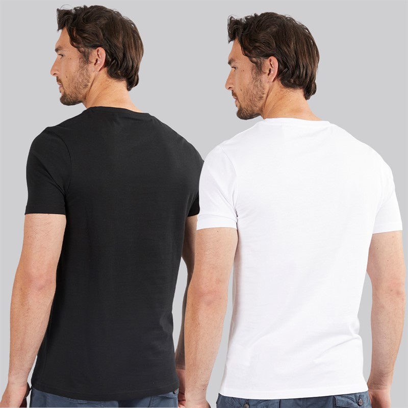Onfire Mens Two Pack Skull T-Shirts Black/White