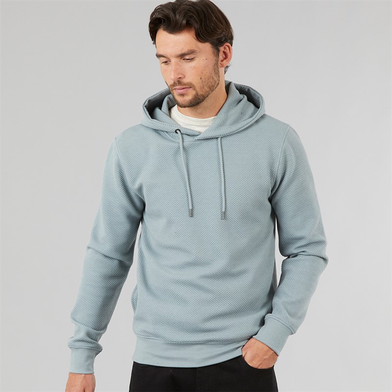 Onfire Mens Textured Hoodie Slate Grey