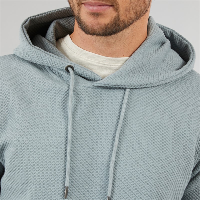 Onfire Mens Textured Hoodie Slate Grey