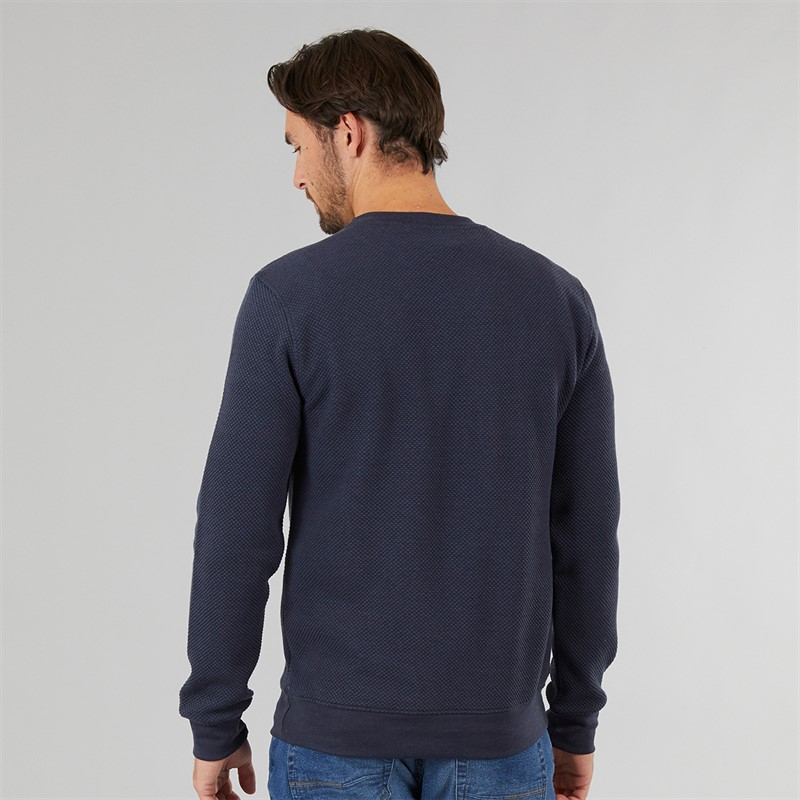 Onfire Mens Textured Sweatshirt Navy