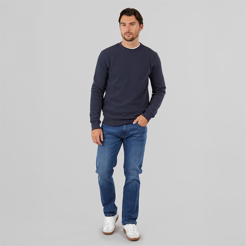 Onfire Mens Textured Sweatshirt Navy