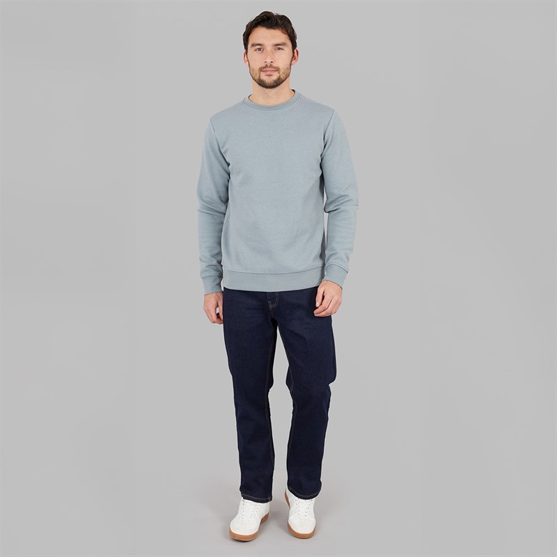 Onfire Mens Textured Sweatshirt Slate Grey