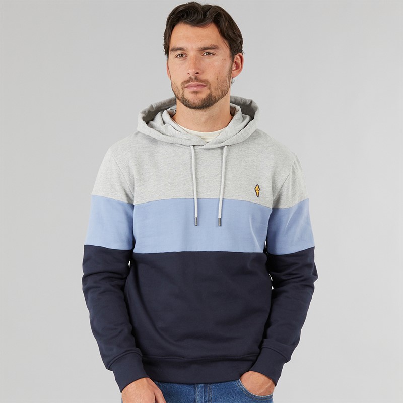 Onfire Mens Colour Block Hoodie Navy