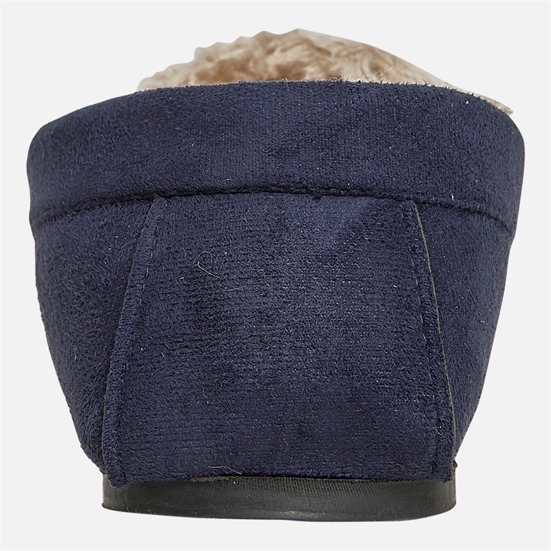 Onfire Mens Memory Foam Driving Moccasin Slippers Navy Blue