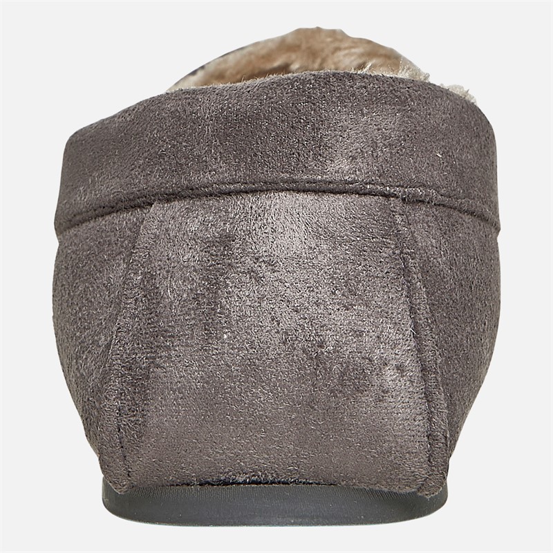 Onfire Mens Memory Foam Driving Moccasin Slippers Charcoal