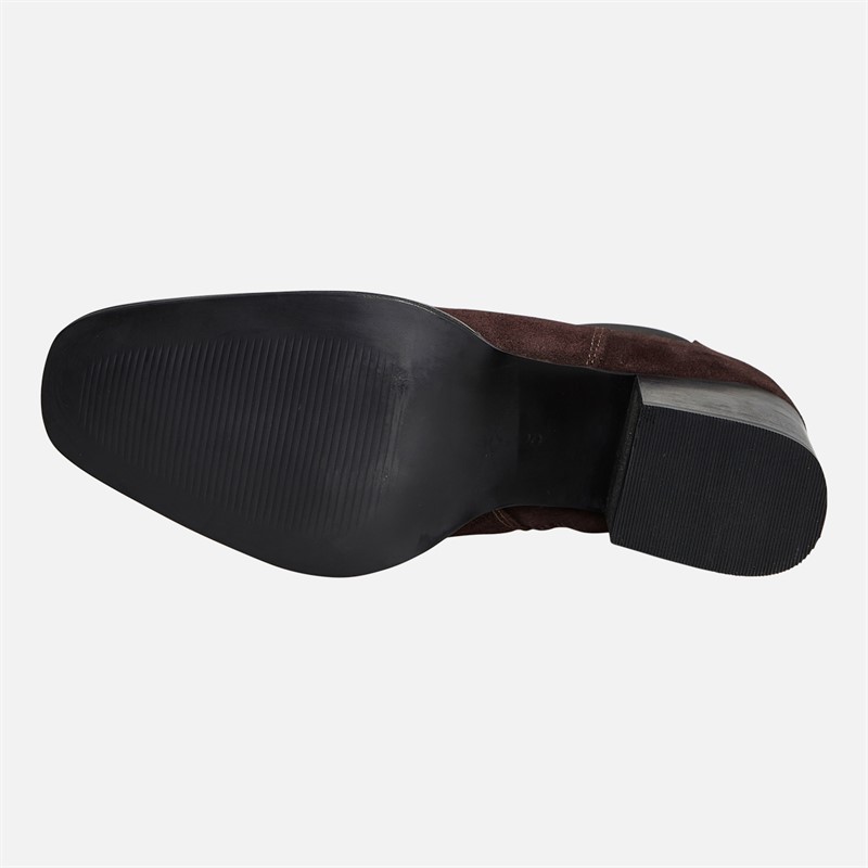 Onfire Womens Heeled Suede Chelsea Boots Brown