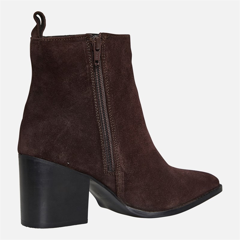 Onfire Womens Heeled Suede Chelsea Boots Brown