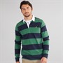 Onfire Mens Striped Rugby Shirt Navy/Green