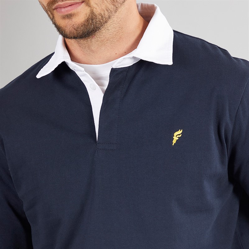 Onfire Mens Rugby Shirt Dark Navy