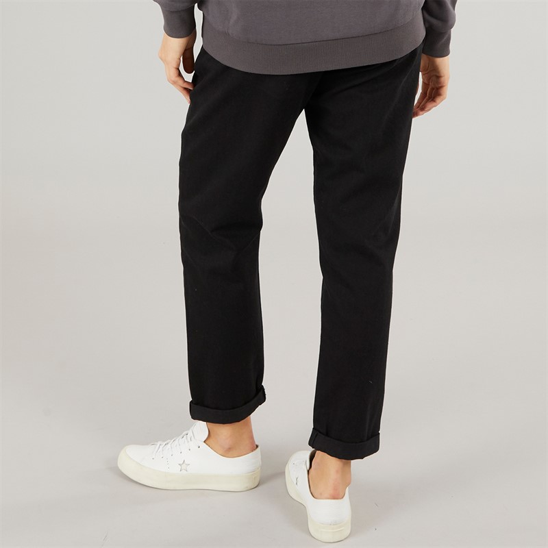 Onfire Womens Elasticated Waist Roll Up Jeans Black