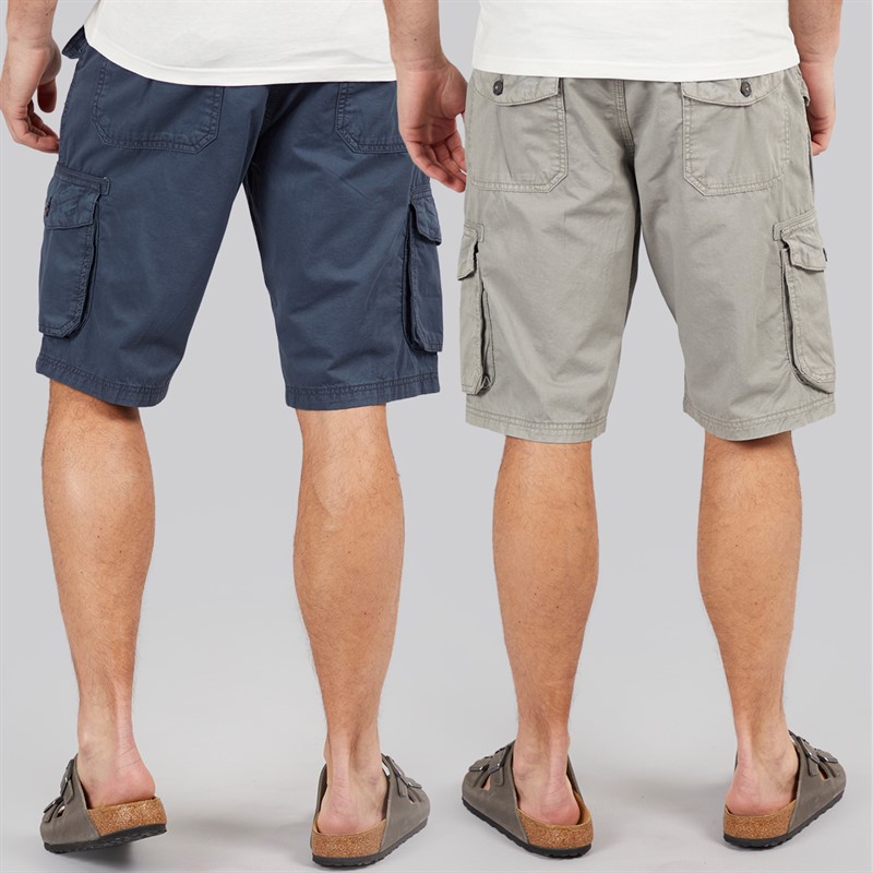 Onfire Mens Two Pack Combat Shorts Navy/Light Grey Navy/Lt Grey