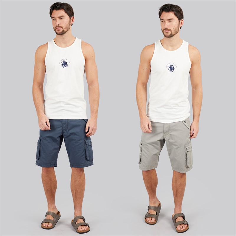 Onfire Mens Two Pack Combat Shorts Navy/Light Grey Navy/Lt Grey