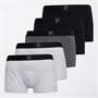 Onfire Mens Five Pack Boxers Black/Grey Pack