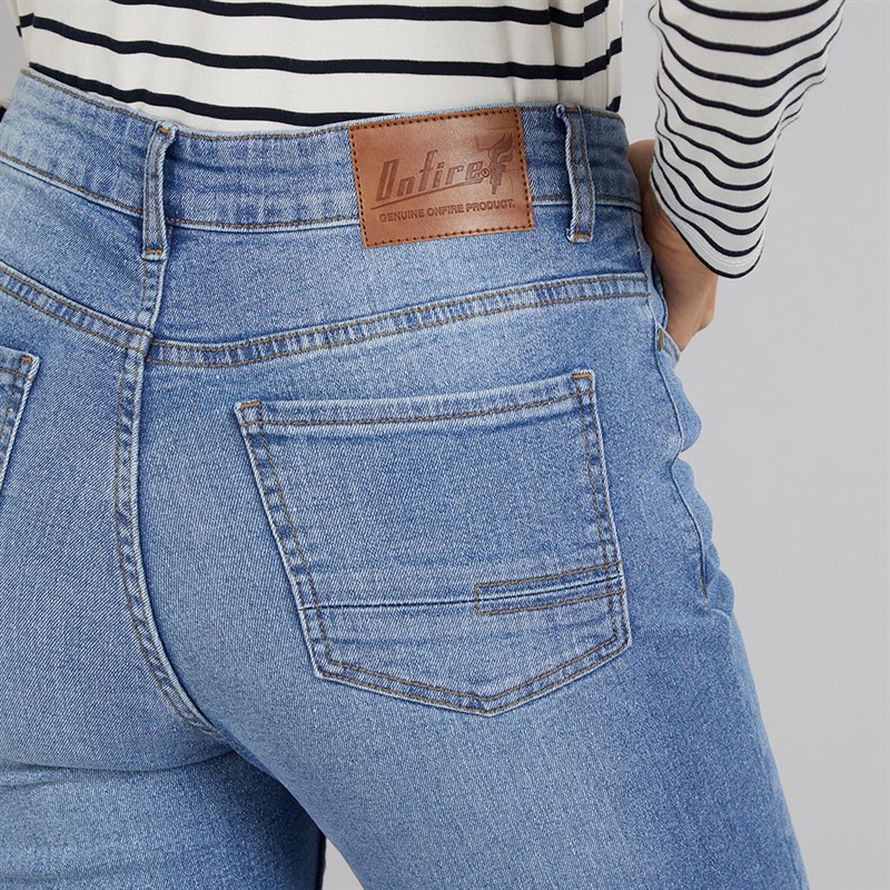 Onfire Womens Stretch Bootcut Jeans Light Wash Lt Wash