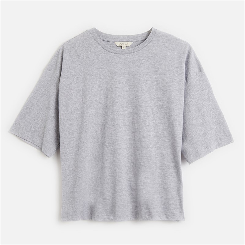 Onfire Womens Three Pack Boxy Crew Neck T-Shirts Navy Stripe/Pink/Grey Marl Navy Stripe / Pink / Grey Marl