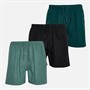 Onfire Mens Three Pack Swim Shorts Black/Forest Green/Petrol