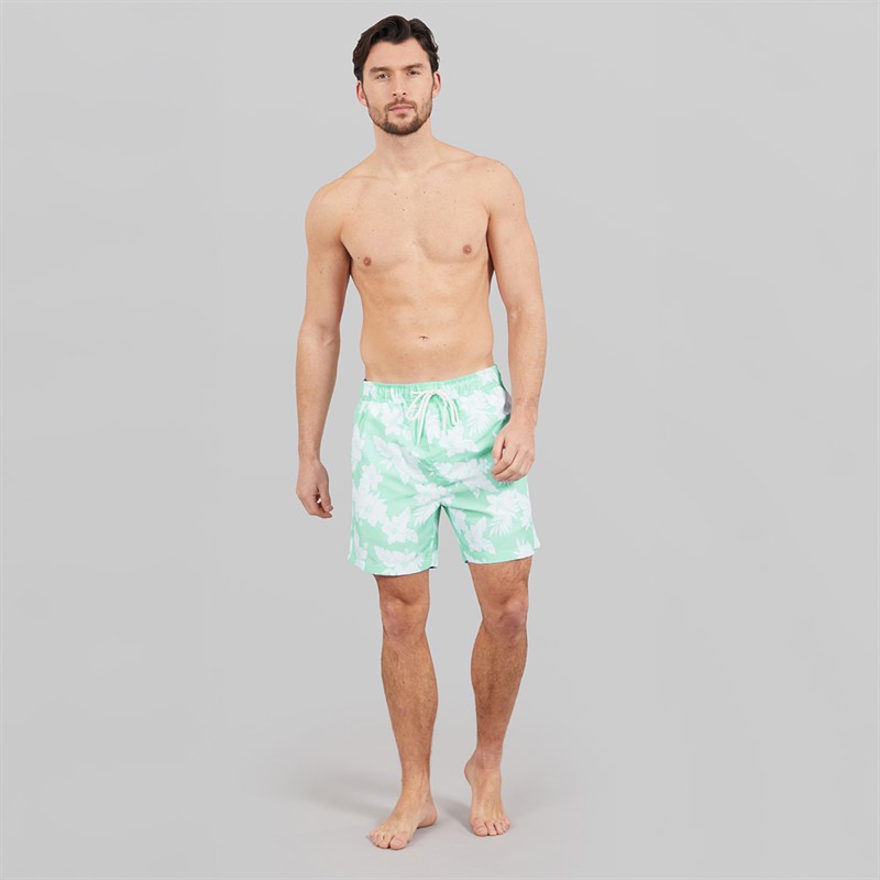 Onfire Mens Men Tropical Swim Shorts Pastel/Mint