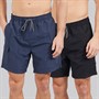 Onfire Mens Two Pack Cargo Swim Shorts Navy/Black