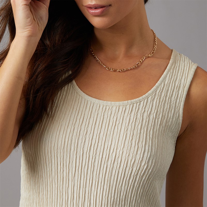 Onfire Womens Maxi Jersey Woven Mix Dress Sand