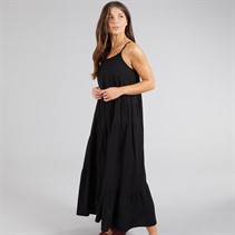 Onfire Womens Maxi Tiered Dress Black